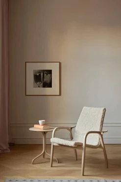 Online Swedese Laminett fåtölj lackad bok/fårskinn Moonlight (beige)