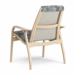 Best Swedese Laminett fåtölj lackad bok/fårskinn Scandinavian Grey (grå)