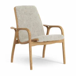 Barn Swedese Laminett fåtölj oljad ek/fårskinn Moonlight (beige)