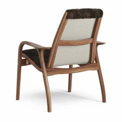 New Swedese Laminett fåtölj oljad valnöt/fårskinn Espresso (brun)