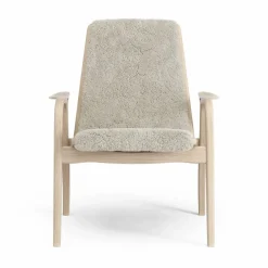 Barn Swedese Laminett fåtölj vitpigmenterad ek/fårskinn Moonlight (beige)