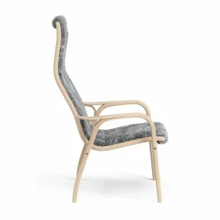 Barn Swedese Lamini barnfåtölj lackad bok/fårskinn Scandinavian Grey (grå)