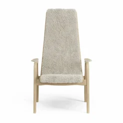 Best Swedese Lamini barnfåtölj lackad ek/fårskinn Moonlight (beige)