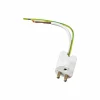 New Airam Lampkontakt vit med kabel 14 cm jordad
