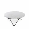 OX Denmarq Large O Table soffbord Marmor carrara svartlackat stativ