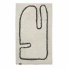 Ferm Living Lay badrumsmatta 50x70 cm Off white-coffee