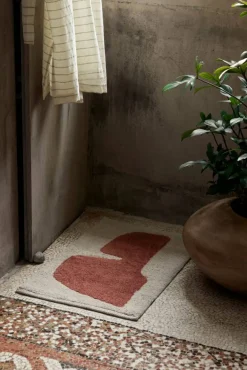 Ferm Living Lay badrumsmatta 50x70 cm Parchment-rust