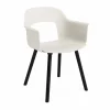 Outlet HAY Layout Armchair 221 karmstol Cream white-svartlackerad ek