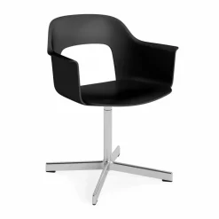 HAY Layout Armchair 231 kontorsstol Black-polerad aluminium 4 star swivel base