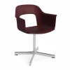 HAY Layout Armchair 231 kontorsstol Bordeaux-polerad aluminium 4 star swivel base