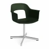 HAY Layout Armchair 231 kontorsstol Bottle green-polerad aluminium 4 star swivel base