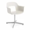 HAY Layout Armchair 231 kontorsstol Cream white-polerad aluminium 4 star swivel base