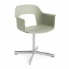 HAY Layout Armchair 231 kontorsstol Pastel green-polerad aluminium 4 star swivel base