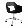 HAY Layout Armchair 261 stol Black-polerad aluminium