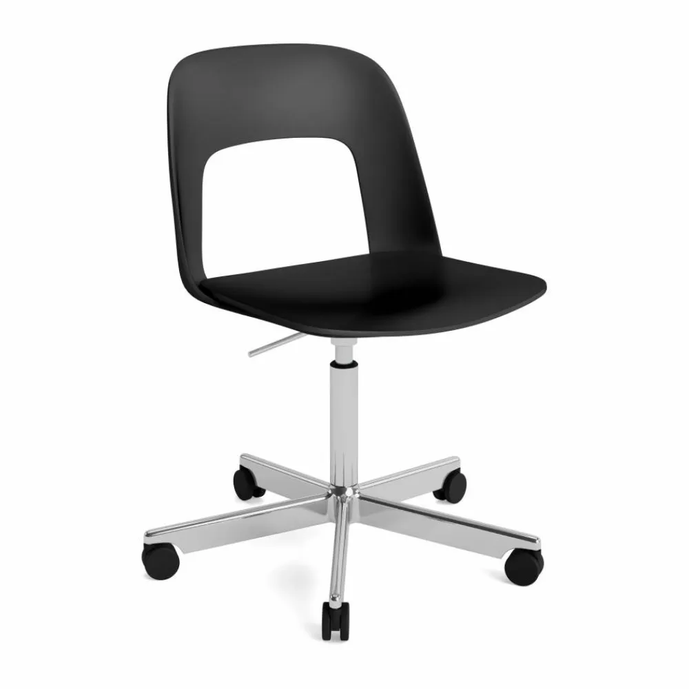 HAY Layout Chair 141 stol Black-polerad aluminium