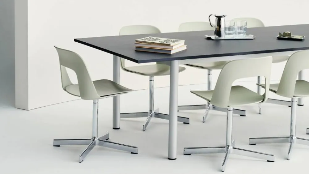 Sale HAY Layout Chair 131 stol Pastel green-polerad aluminium