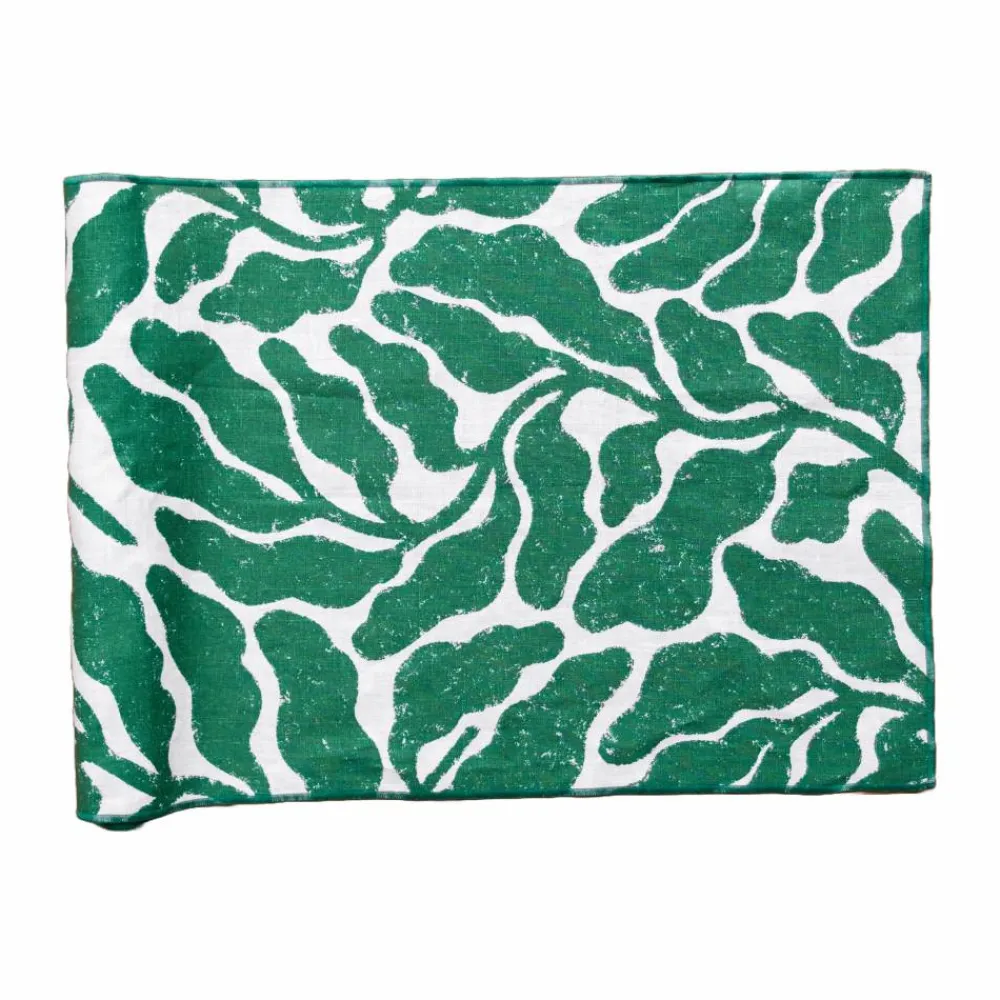 Fine Little Day Leaves löpare Green 45x180 cm