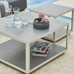 Cane-line Level sidobord Teak vitt stativ