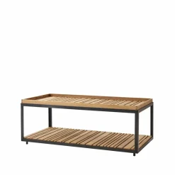 New Cane-line Level soffbord teak 62x122 cm Lava grey