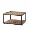 Outlet Cane-line Level soffbord teak 79x79 cm Lava grey