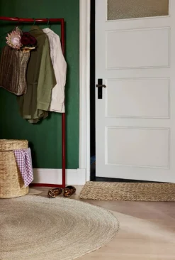 Dixie Lily sittpuff med lock Ø41x43 cm Natural