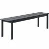 Muuto Linear steel bench bänk 170x34 cm Black