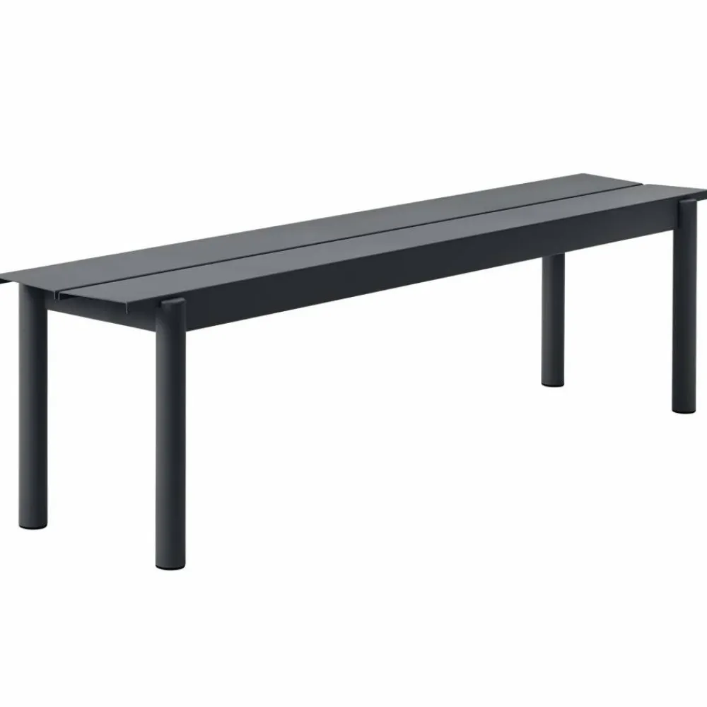 Muuto Linear steel bench bänk 170x34 cm Black