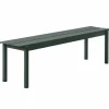 Muuto Linear steel bench bänk 170x34 cm Dark green