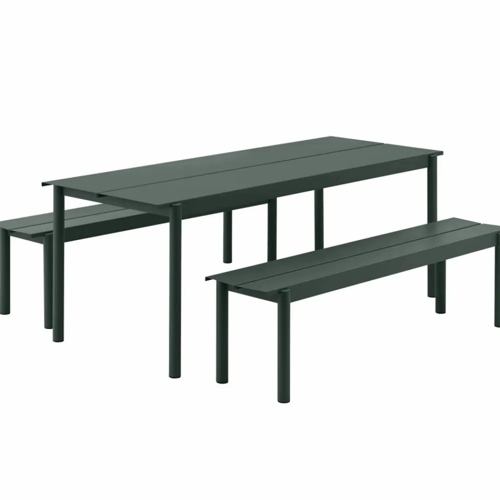 Muuto Linear Steel bord 200x75 cm Dark green