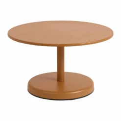 Muuto Linear Steel soffbord Burnt orange Ø70x40 cm