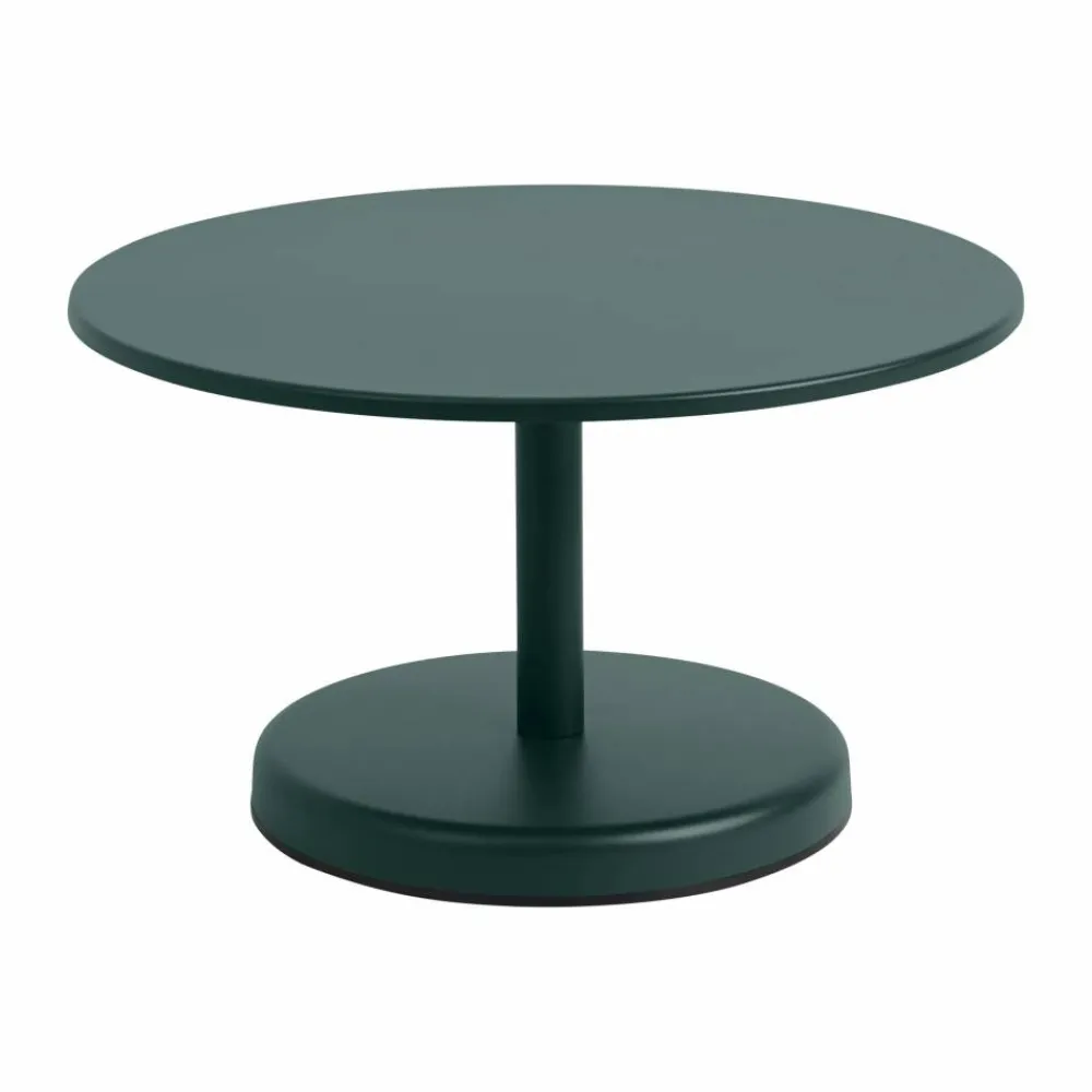 Muuto Linear Steel soffbord Dark green Ø70x40 cm