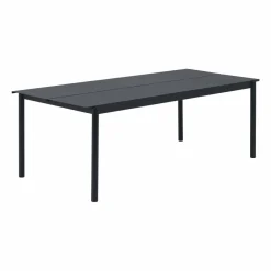 Muuto Linear steel table bord 220x90 cm Black (RAL 7021)