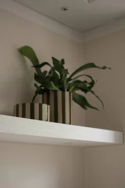 DBKD Line dekorationsskål Ø16 cm Stripe Green