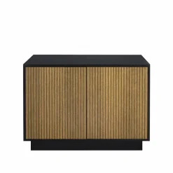 Clearance Englesson Line skänk walnut/black 2dörrar+1hylla sockel
