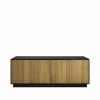 Englesson Line skänk walnut/black 4dörrar+1+1hylla sockel