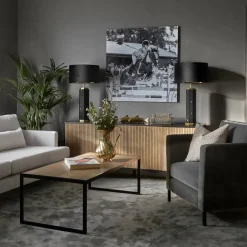 Englesson Line skänk walnut/white 4dörrar+1+1hylla sockel