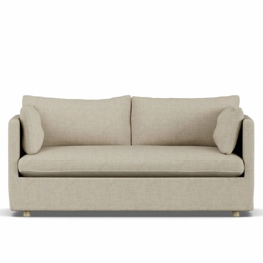 Outlet 1898 Linnevik soffa Bern beige 0341-vitoljad ek 2-sits med kappa
