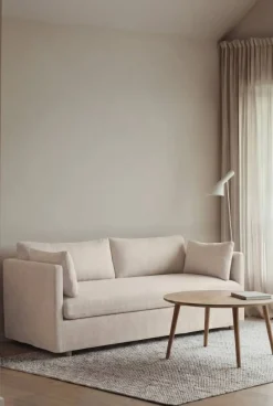 Outlet 1898 Linnevik soffa Caleido Beige 9600-vitoljad ek 2-sits med kappa