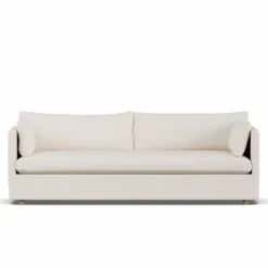 1898 Linnevik soffa Caleido beige 9600-vitoljad ek 4-sits med kappa