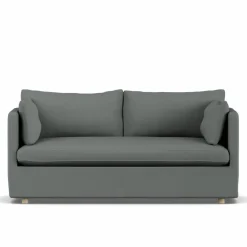 New 1898 Linnevik soffa Caleido Grey 1240-vitoljad ek 2-sits med kappa