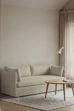 Best 1898 Linnevik soffa Luiza Beige 3981-vitoljad ek 2-sits med kappa