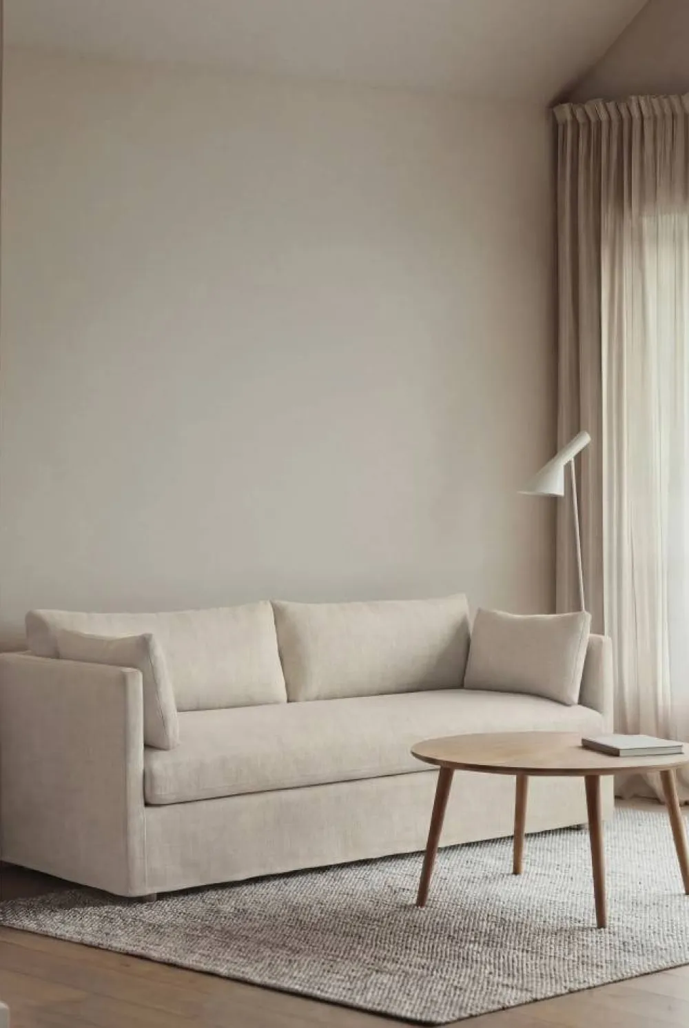 Clearance 1898 Linnevik soffa Oslo Nature 1540-vitoljad ek 3-sits med kappa