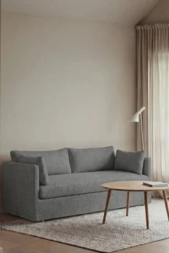 Outlet 1898 Linnevik soffa Same Blue 6678-vitoljad ek 2-sits med kappa