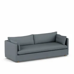 Sale 1898 Linnevik soffa Same Blue 6678-vitoljad ek 4-sits med kappa