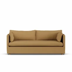 Clearance 1898 Linnevik soffa Same Ochre 6676-vitoljad ek 3-sits med kappa