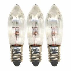 Scandi Essentials Lit ljuskälla E10 reservlampa 34V 3-pack Klar 3W