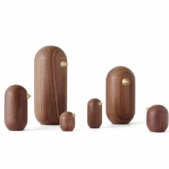 Normann Copenhagen Little Bird figur valnöt 13 5 cm