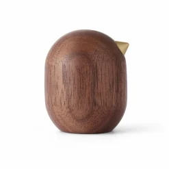 Normann Copenhagen Little Bird figur valnöt 4 5 cm