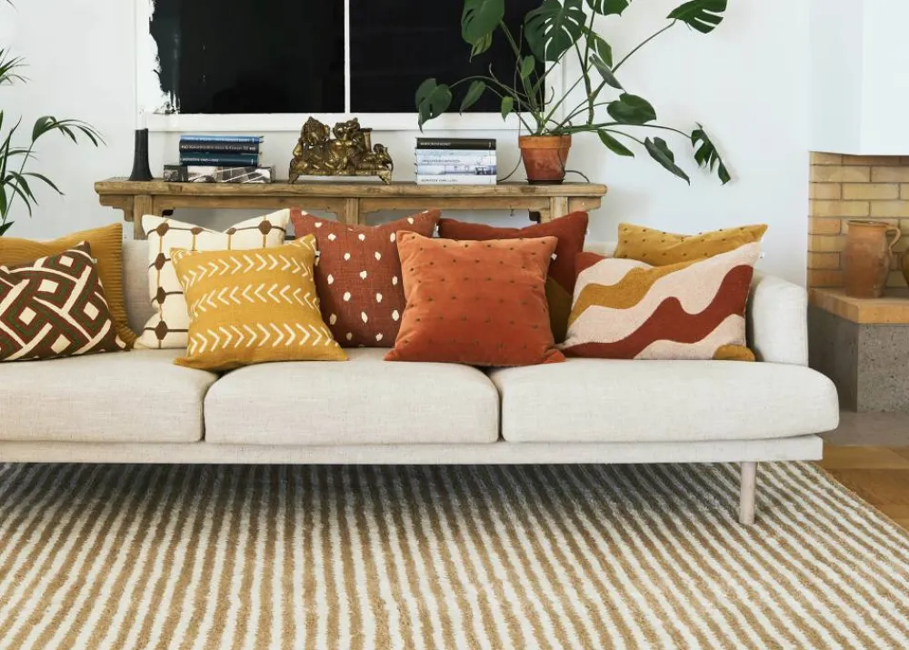 Hot Chhatwal & Jonsson Lodi kuddfodral 40x60 cm Terracotta-tan-masala yellow