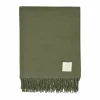 Scandi Living Loom bomullspläd 125x170 cm Khaki